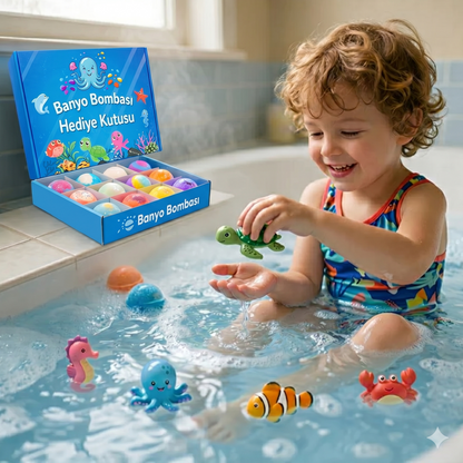 6 Adet Sürpriz Oyuncaklı Banyo Bombası Seti
