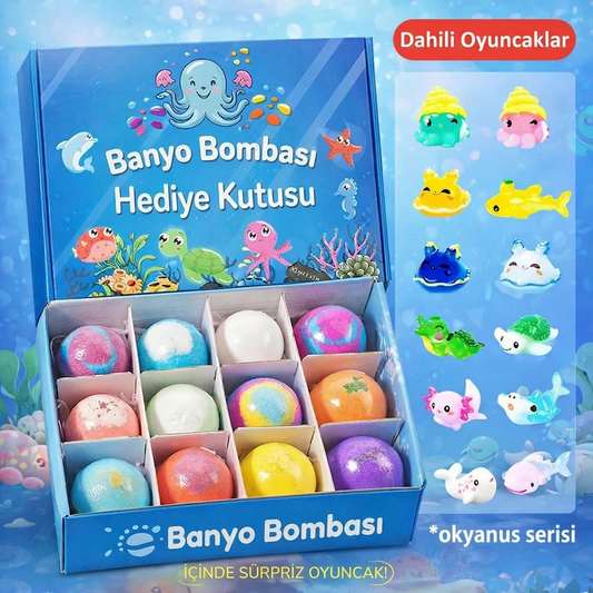 6 Adet Sürpriz Oyuncaklı Banyo Bombası Seti